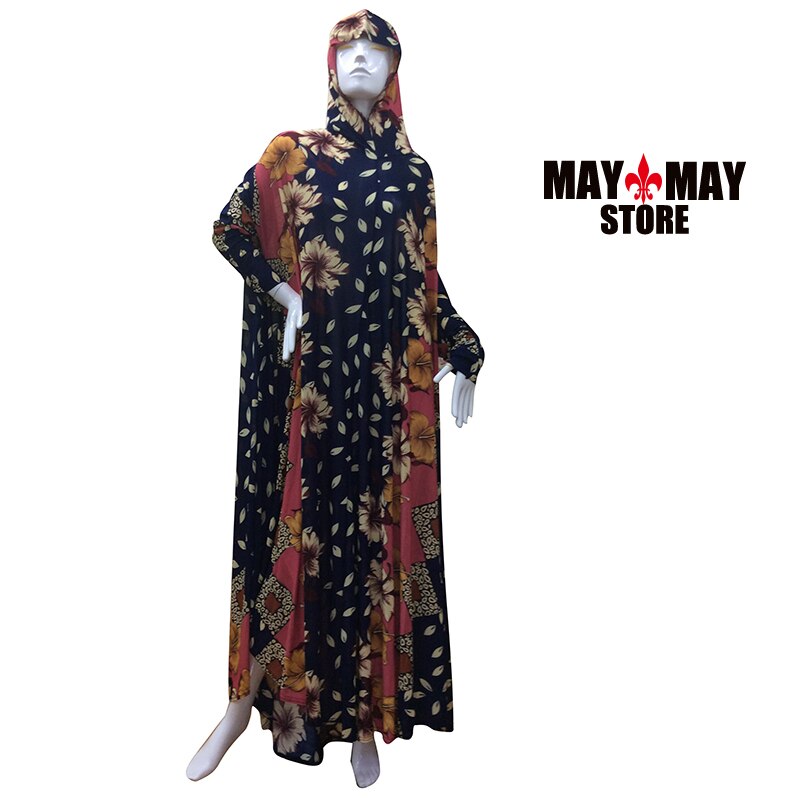 1 Piece Hijab Kaftan Loose Prayer Dress Islamic Prayer Clothes Muslim Female Long Abaya Saudi Arabia Dubai Ramadan high: COLOR 8