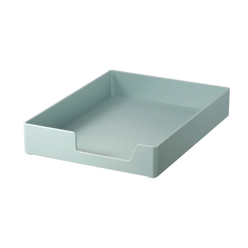 Stackable Desk Organzier Container Stackable File Holder Magazine Holder Makeup Storage Case Desk Storage Case: Lake Blue