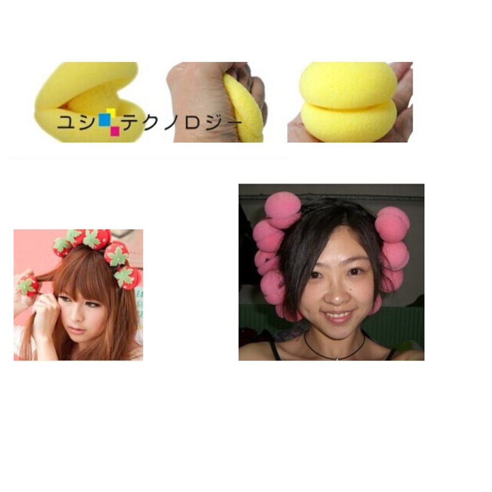 6pcs Balls Rollers Curl Hair Care Soft Foam Sponge Curl Ball Sleeping Hairstyle Curler Tool