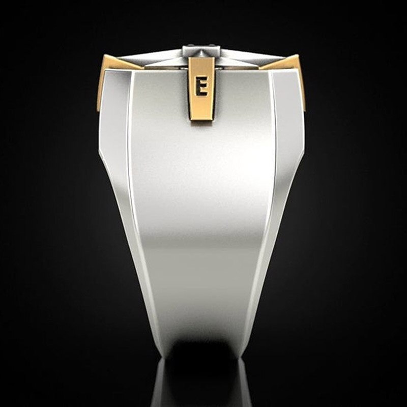 retro vikingstil nautisk kompassforseglingsring mannlig gult måke tofarget rustfritt stålringer årgang smykker til menn