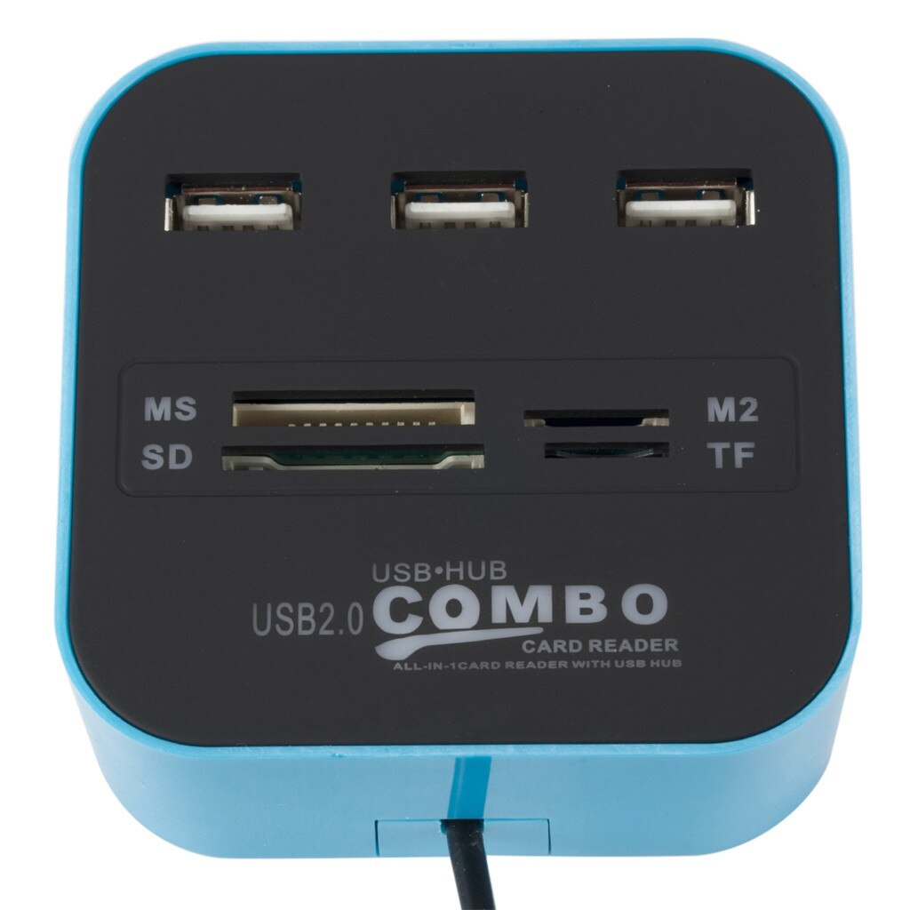 Usb Hub Telefoon Opladen Station High Speed Usb 2.0 Hub 3 Poorten Met Kaartlezer Mini Hub Usb Combo Alle in Een FW3