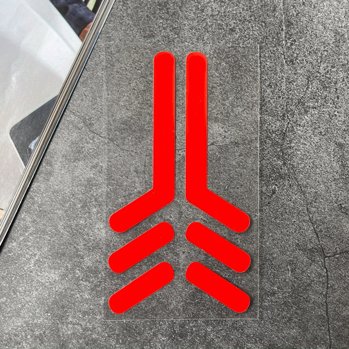 Autocollants Décoratifs Ligne Géométrique Imperméables - Accessoires Voiture & Moto - Options DIY Tendance: Rouge