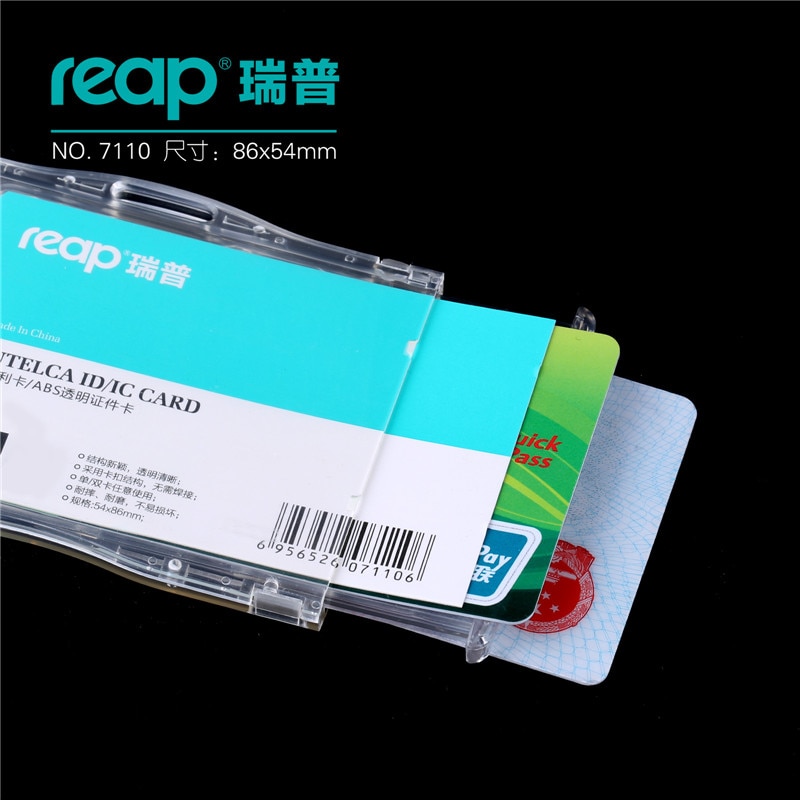 Reap 7110 negocios ID/IC/placa tarjeta funda, soporte tranluscent tarjeta para la empresa de la Oficina de la escuela exposición uso con cordón
