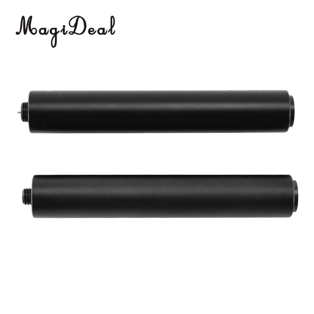 2 stks/set Aluminium Biljartkeu Uitbreiding Extender Adapter Voor Mezz en Amerikaanse Biljart Signalen Sticks Zwart