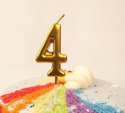 Bougies dorées, 1 pièce, outils de décoration pour un gâteau scintillant et brillant, figurine pour gâteau de fête, fête d'anniversaire pour bébés enfants: 4