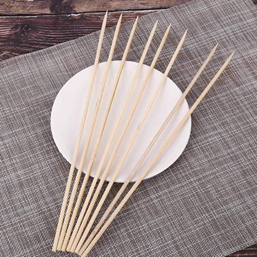50/100Pcs Natural Bamboo Sticks Wooden Barbecue Kabob Skewers for Grill BBQ Kebab Marshmallow Roasting Fruit Picks Eco-Friendly