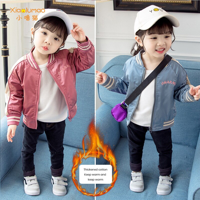 Winterjas voor babymeisjes, winterjas voor kinderen, warme katoenen jas met 3-8y letters, blauw en rood, nowsuit, kinderjas voor meisjes, winterkleding