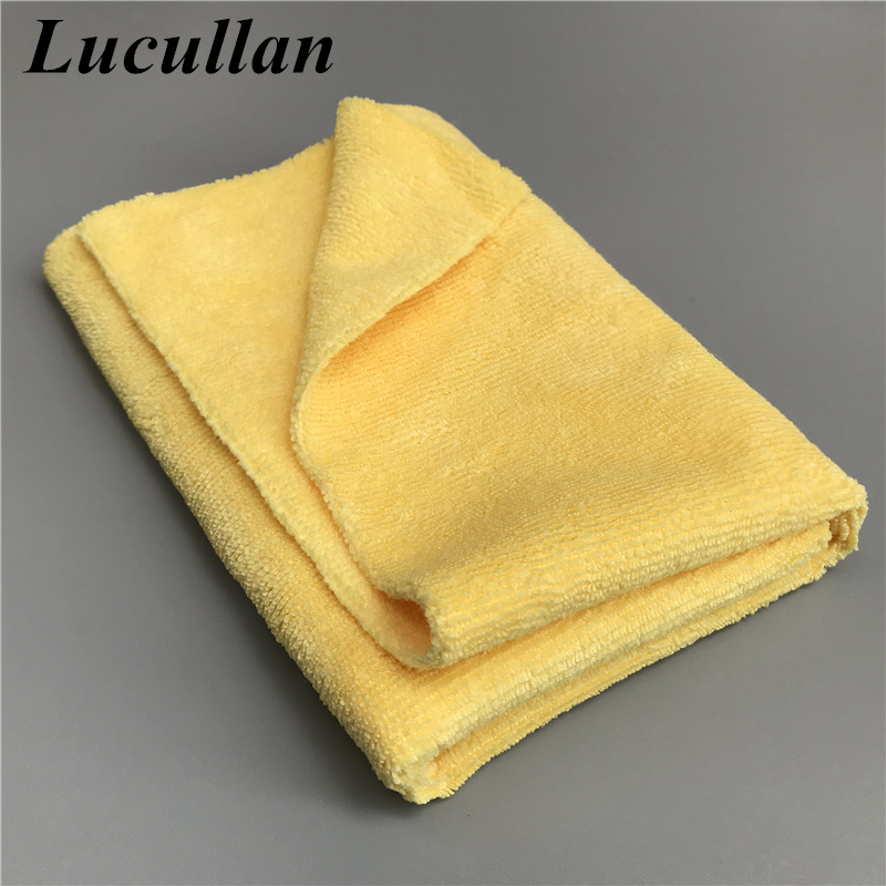 Lucullan 40 x 40cm 300 gsm grunnleggende microfiber rengjøringshåndkle uten modnere kantløse klær til belegg, voksing, detaljering