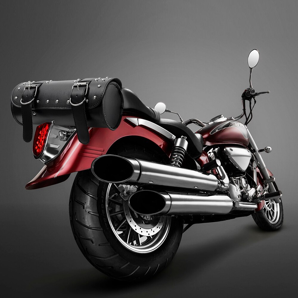 Motorcykel taske moto rygsæk sadeltaske pu læder motor bagage opbevaring pose tank taske motorcykel tilbehør