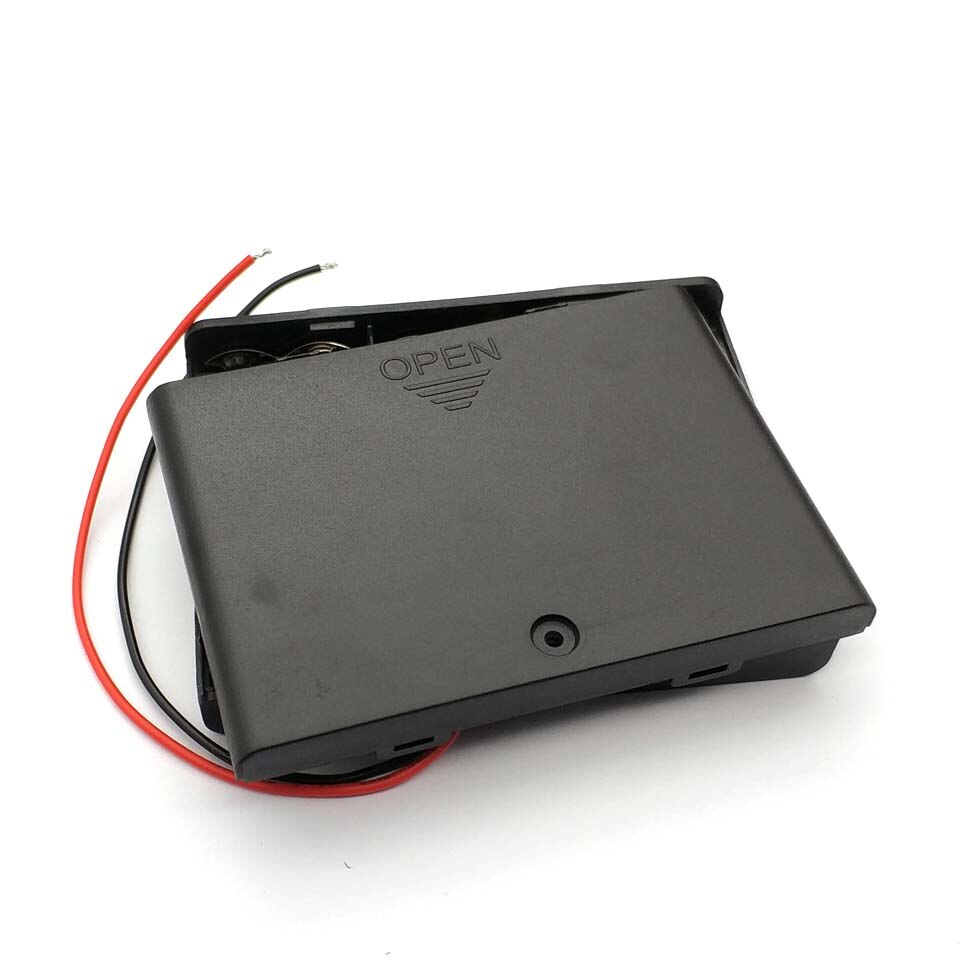 6 Aa Batterijen Houder Storage Case Plastic 1.5V Batterij Case Aan/Uit Schakelaar Met Cap Draad Voor 6X1.5V Aa Batterij