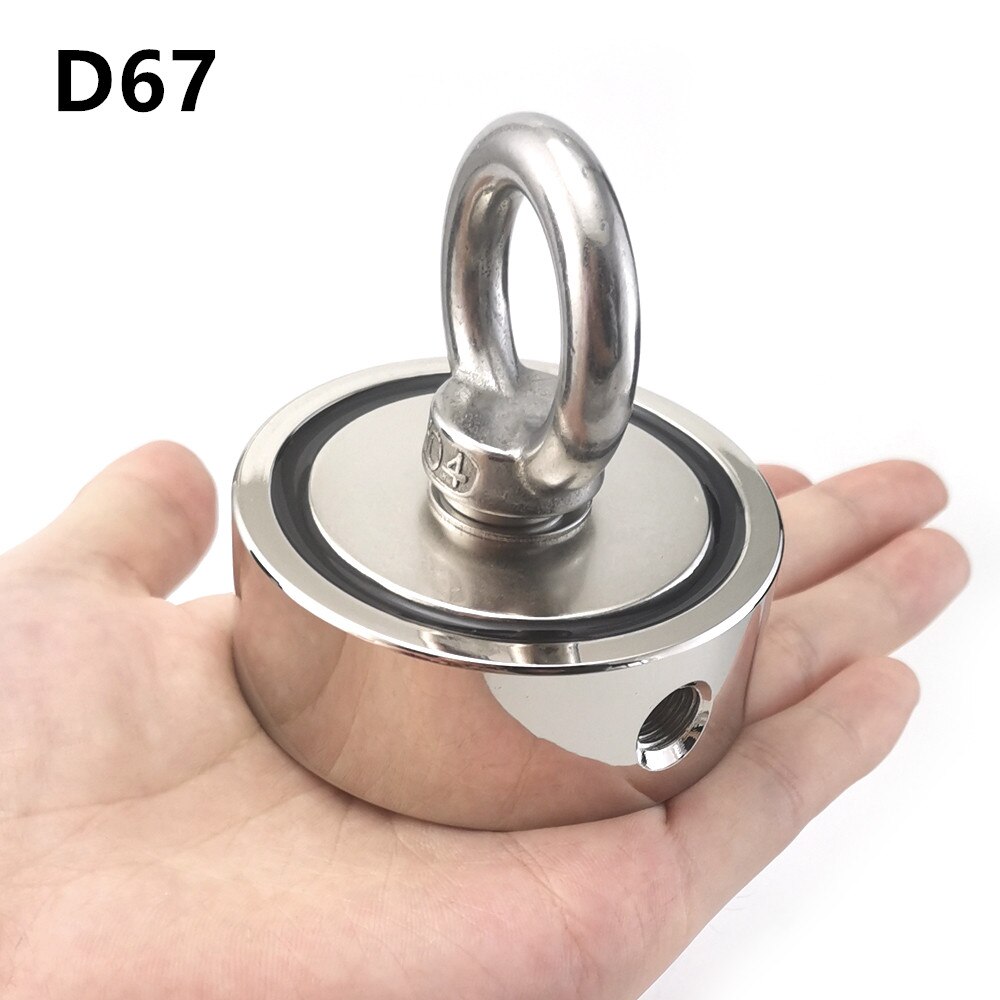 Sterke Neodymium Magneet Dubbele Kant Zoeken Magneet Haak D48 - D94 * 28 Mm Super Power Salvage Vissen Magnetische Stell bekerhouder: D67x25