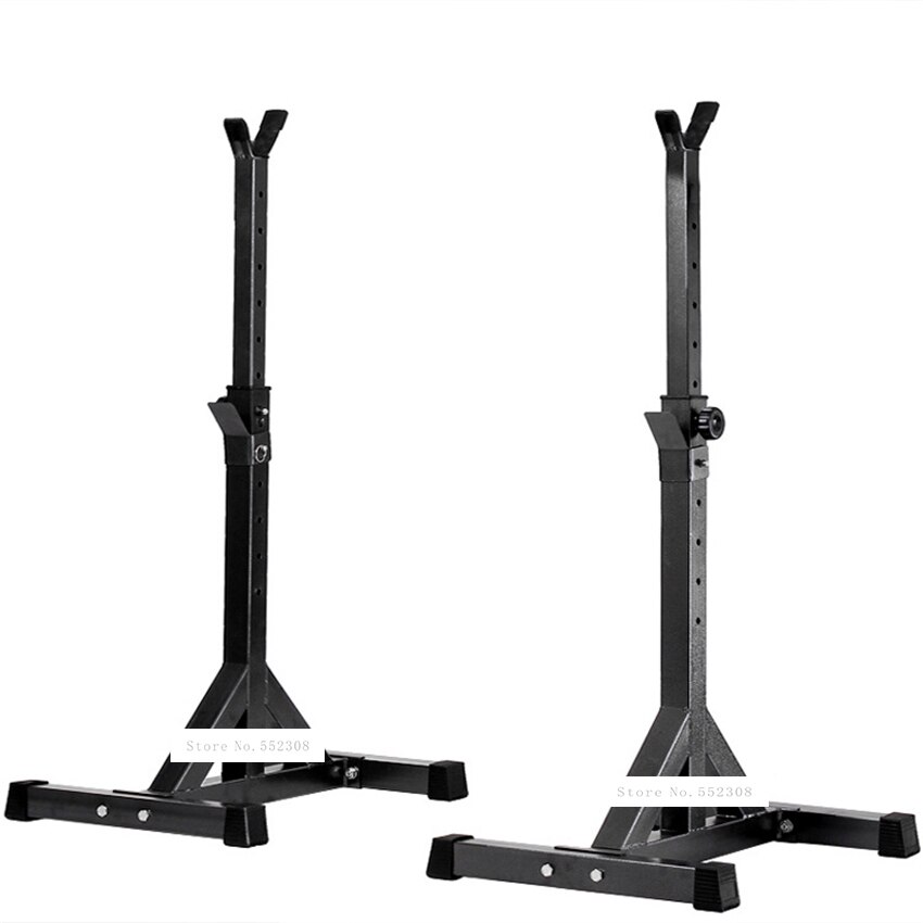 Steel Barbell Stand Weight Lifting Split Barbell Squat Rack Stand Adjustable Height Barbell Semi-Frame Indoor Fitness Equipment