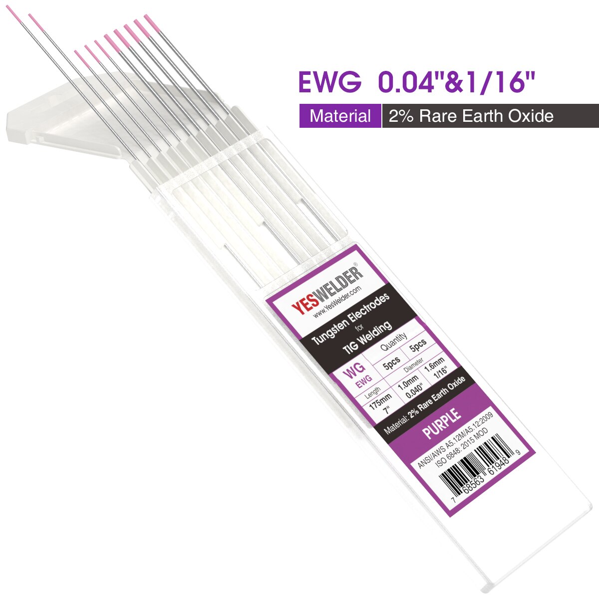 YESWELDER 175mm Tungsten Electrode Head Tungsten Needle/Wire for the TIG WSME Welding Machine: WX-1.0-1.6