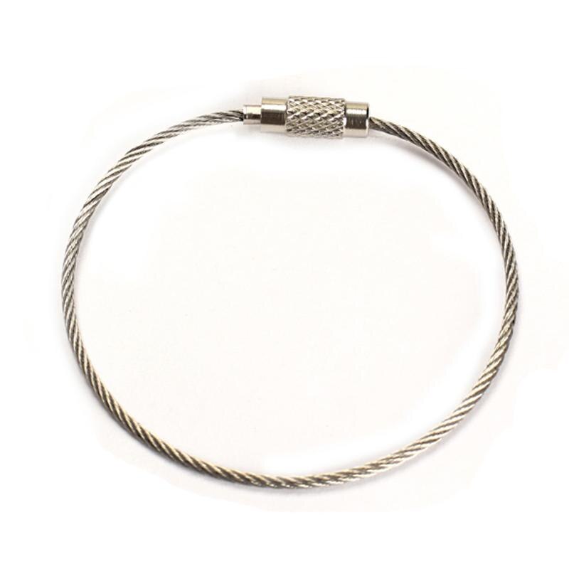 20/10/5pcs Wire Rope Key Chain Stainless Steel Wire Keychain Carabiner Cable Key Ring For Outdoor Hiking Jewelry Kits