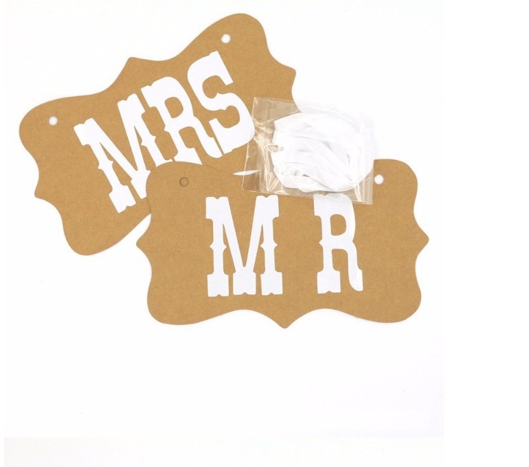 Hr. fru fotoboks rekvisitter bryllup dekorationer lige gift photobooth foto rekvisitter bryllup fest favoriserer forsyninger: Gul