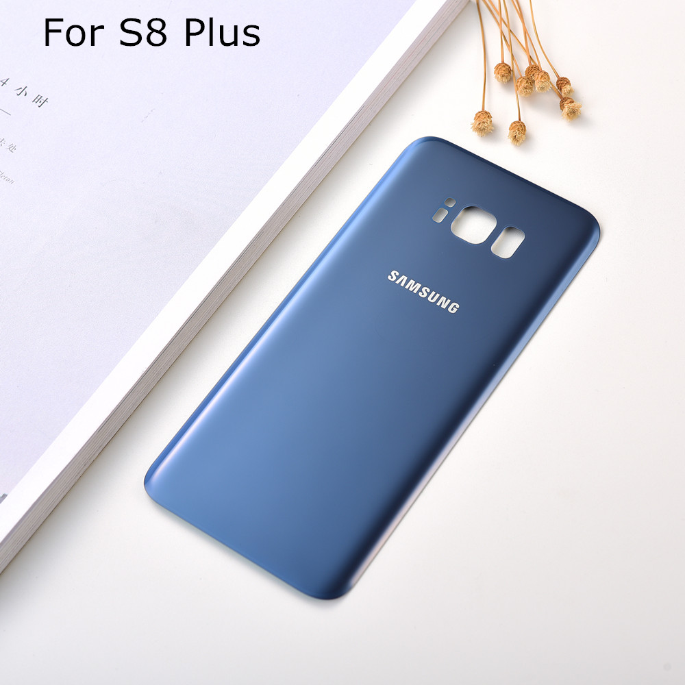 Original Samsung Back glass Rear Cover Housing Battery Door Replacement For Samsung Galaxy S8 Plus S8 s8+ G955 G955F G950 G950F: S8 plus blue