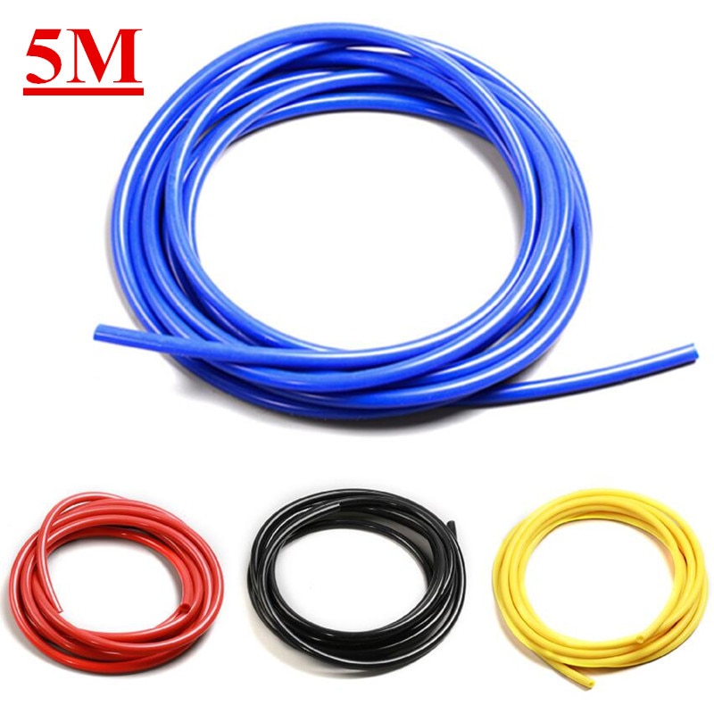 Auto Vacuum Siliconen Slang 100% Siliconen 5 Meter 3Mm/4Mm/6Mm/8Mm Intercooler koppeling Pijp Buis Silicone Tubing Blauw Zwart Rood