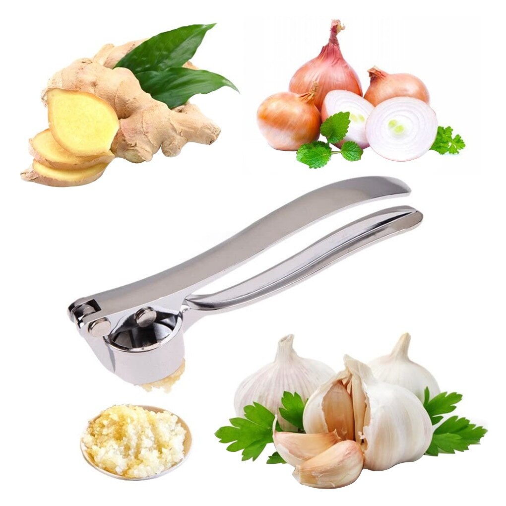 Garlic Press Crusher Mincer Kitchen Stainless Steel Garlic Smasher Squeezer Manual Press Tool