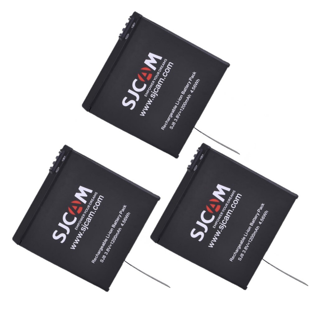 Batería SJ6 SJ7 SJ8 para SJCAM SJ7 Star, SJ8 Plus / SJ8, SJ6 Legend cámara de acción deportiva: 3 Batteries SJ8
