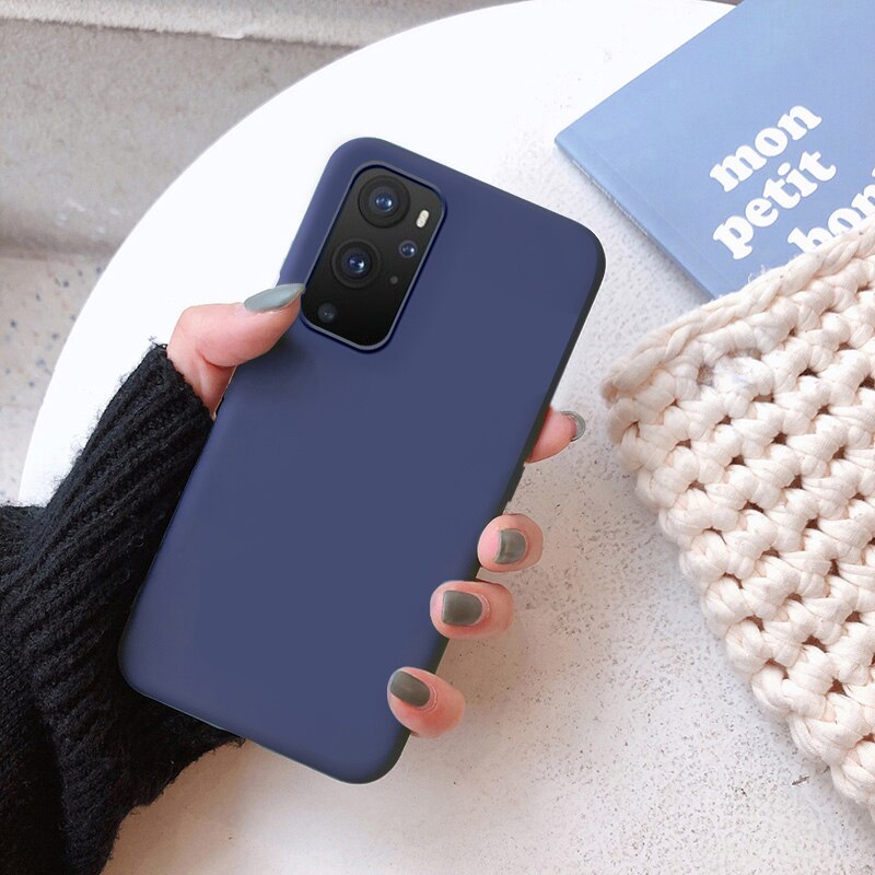 Case Voor Oneplus 9 Pro Cover Dunne Matte Soft Tpu Geen Vingerafdruk Beschermende Shell Funda Caps