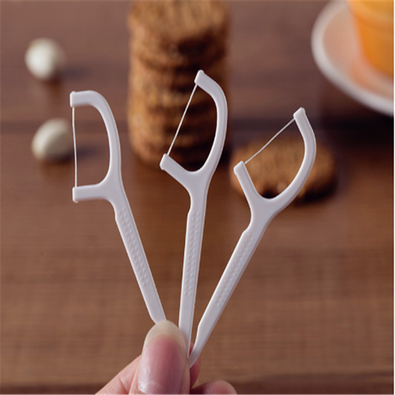 50PCS Dental Floss Flosser Picks Teeth Toothpicks Stick Tooth Clean Oral Care 7.5cm Random Package