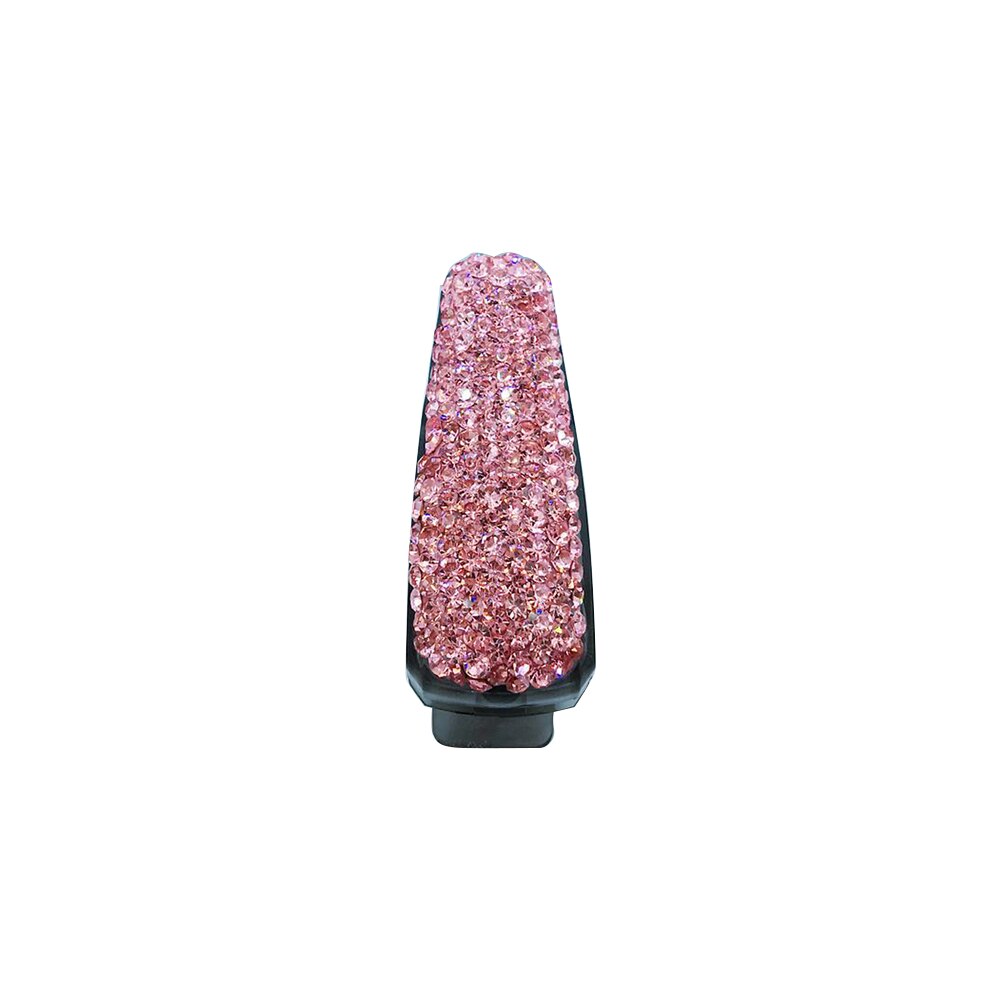 Auto Styling Bling Zonnebril Houder Clip Diamond Rhinestone Shining Auto Visor Zonnebril Clip Houder: Roze