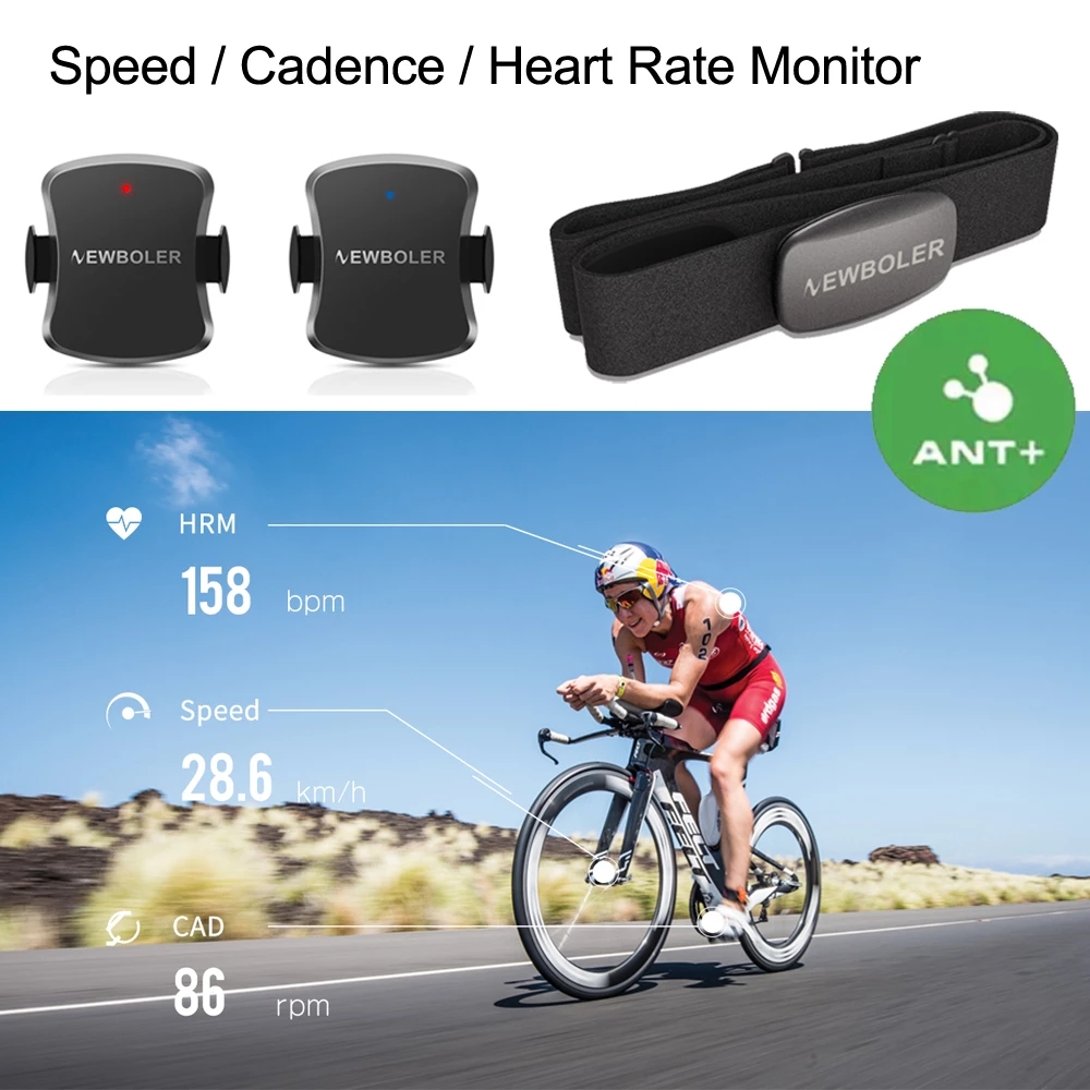 NEWBOLER Heart Rate Monitor Chest Strap Bluetooth 4.0 ANT Fitness Dual Mode Sensor Compatible Belt Wahoo Polar Garmin Bryton