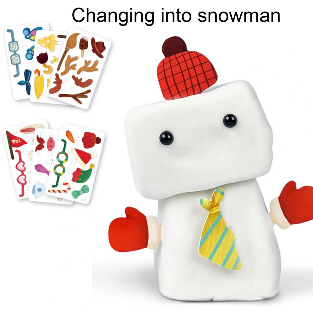DIY Handmade Snowman Christmas Ornaments Decor Kids Educational Toys