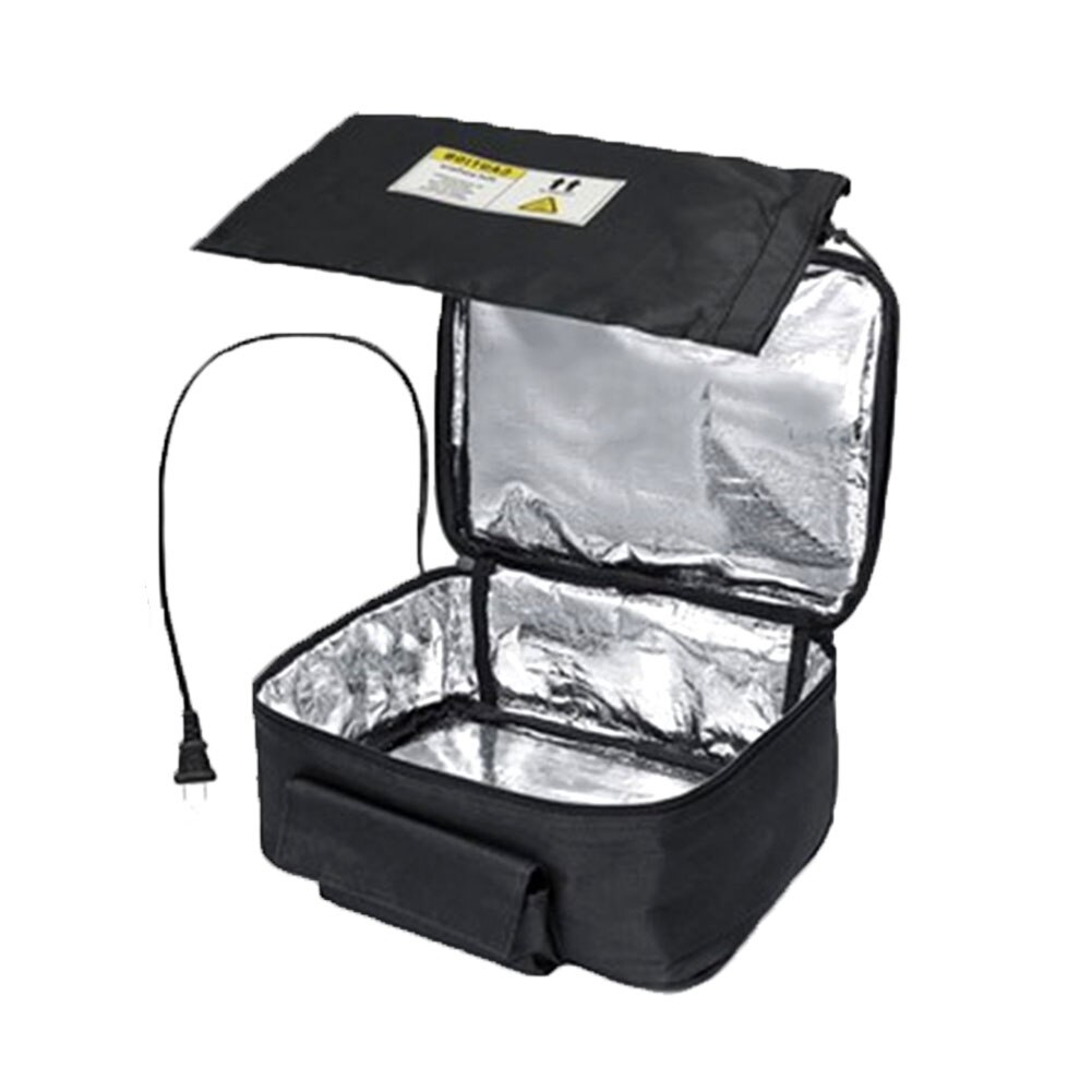 Isoleret 12v elektrisk termisk lynlås bento opvarmning mad varmere vaskbar bærbar udendørs picnic auto bil frokostpose