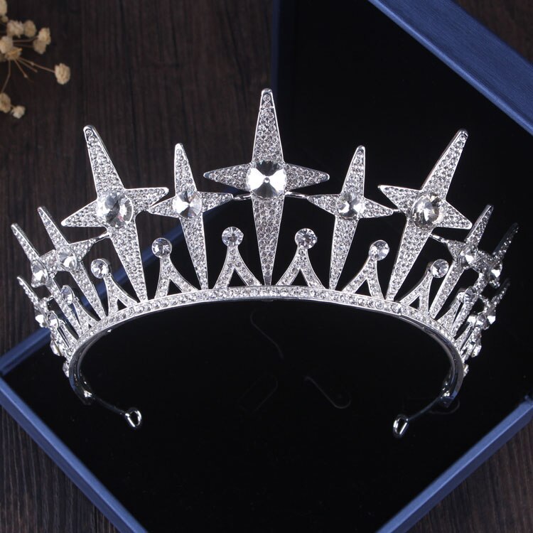 Luxo cristal espumante estrela conjunto de jóias de noiva strass tiaras coroa colar brincos casamento contas africanas conjuntos de jóias