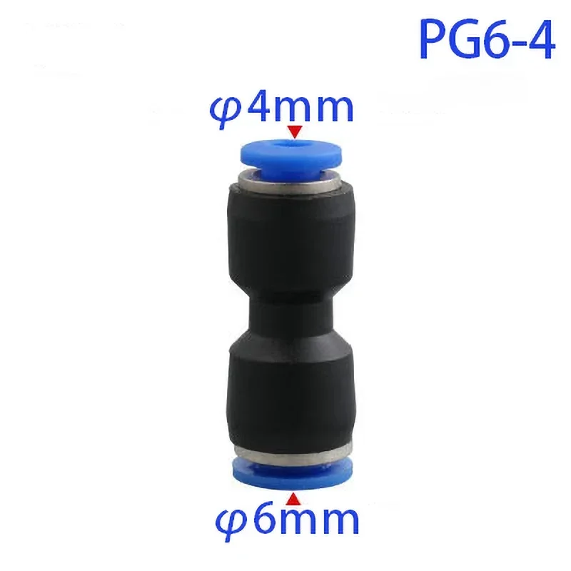 Pneumatic Fittings Fitting Plastic Connector PU 4mm 6mm 8mm 10mm For Air water Hose Tube Push in Straight Gas Quick Connection: Gold