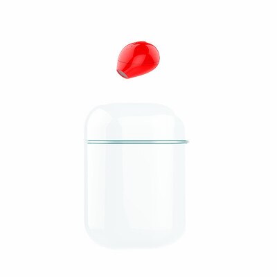 Mini Wireless Headphones Hidden Bluetooth Earphone Button Control Earbuds 3D Stereo Music Headsets Waterproof With Microphone: Red