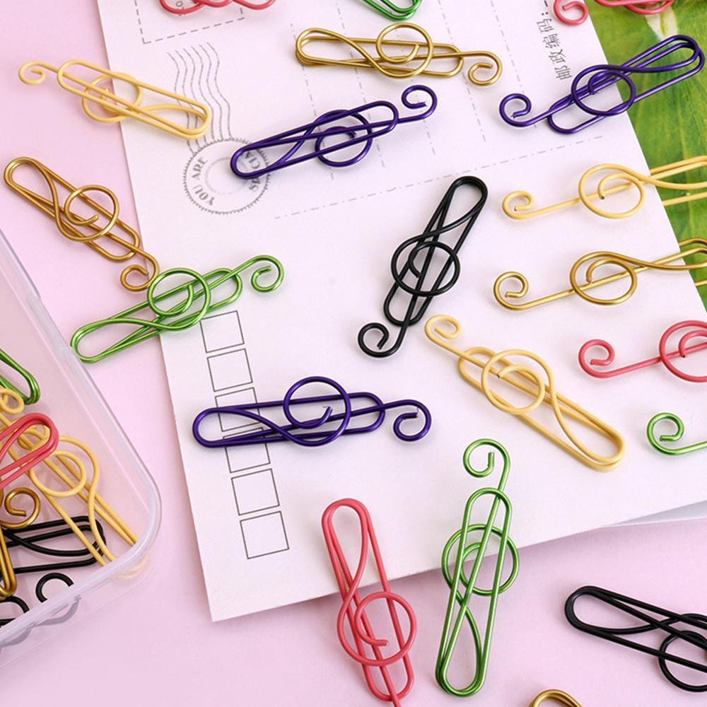 Muziek Shaped Paperclips Decoratieve Gouden Decor Voor Kantoor Gold Briefpapier Goud Papier Clip Papier Clips Kawaii Clip