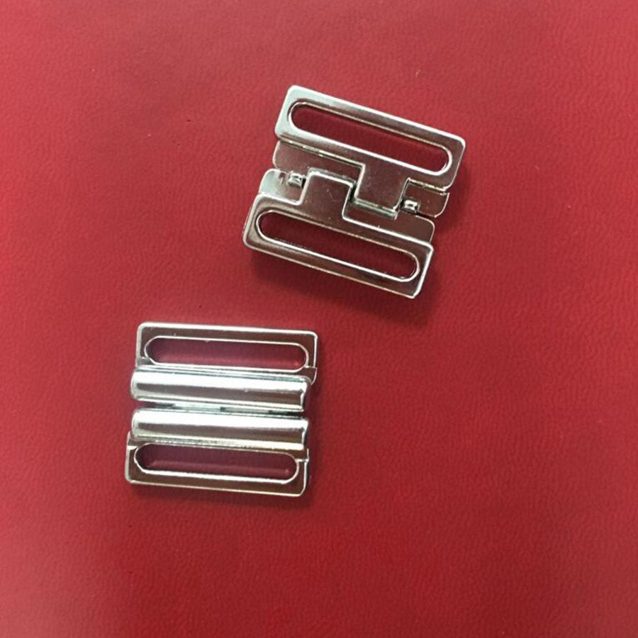 10 stk/parti 14 mm/19 mm plating metall teip lukkingskrok &amp; låsefester sy på klær bh bikini klips kroker syutstyr