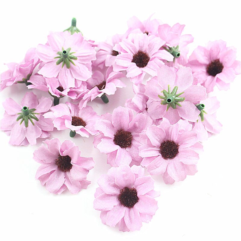50 kpl/erä 4cm tekokukka päivänkakkarapäätä minisilkkikukkia teeseppeleeseen scrapbooking hääpuutarhan koristelu: 11 / 20 kpl