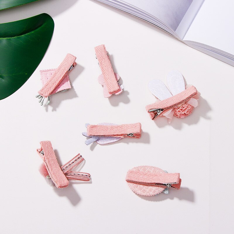 6 pz/impostato per Bambini bella Ragazze stella Animale Capelli Della Principessa Pinze Accessori per Capelli Carino Bambini Del Fiore Del Merletto Barrette Forcelle