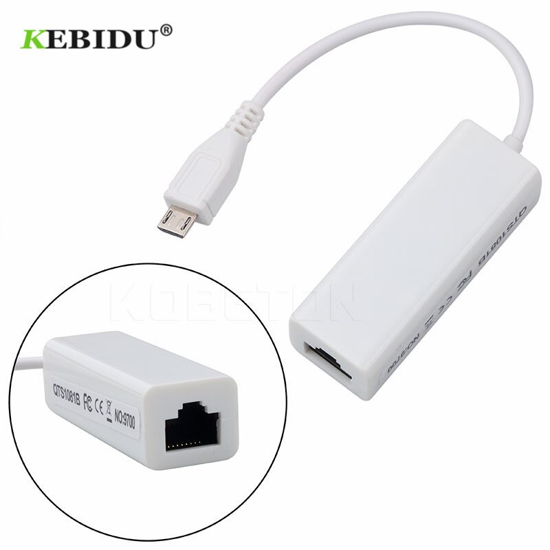 Newest Micro USB 2.0 Male To RJ-45 Female 5-Pin 10/100Mbps Ethernet LAN Network Card Adapter Windows For Android