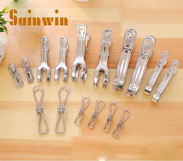 Sainwin Rvs Broek En Kleding Clips Metalen Clips voor Hanger Sokken Ondergoed Sterke Clip 20 stks/5 stks/6 stks/7 stks/8 stks