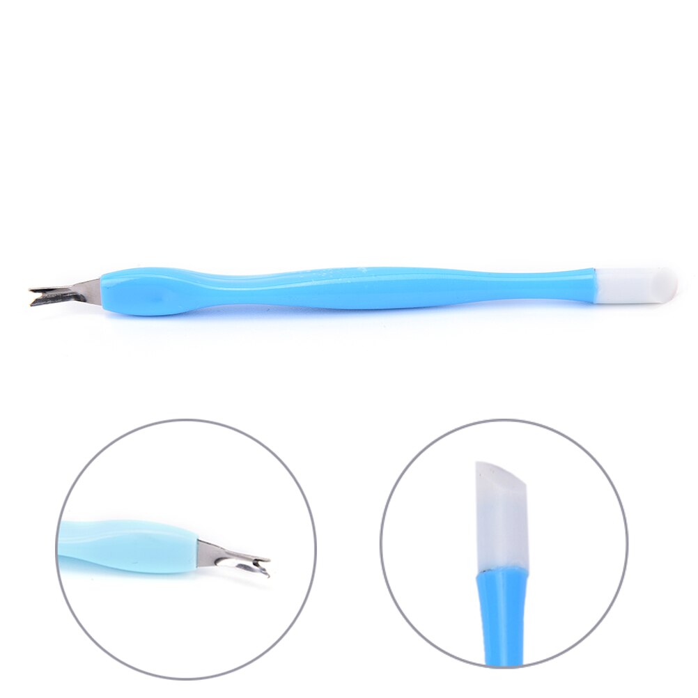 2 manieren om nagels te reinigen: dode huidcellen, vork, lepel, om de nagelriemduwer te duwen, mes, exfoliërende nagelkunsttools