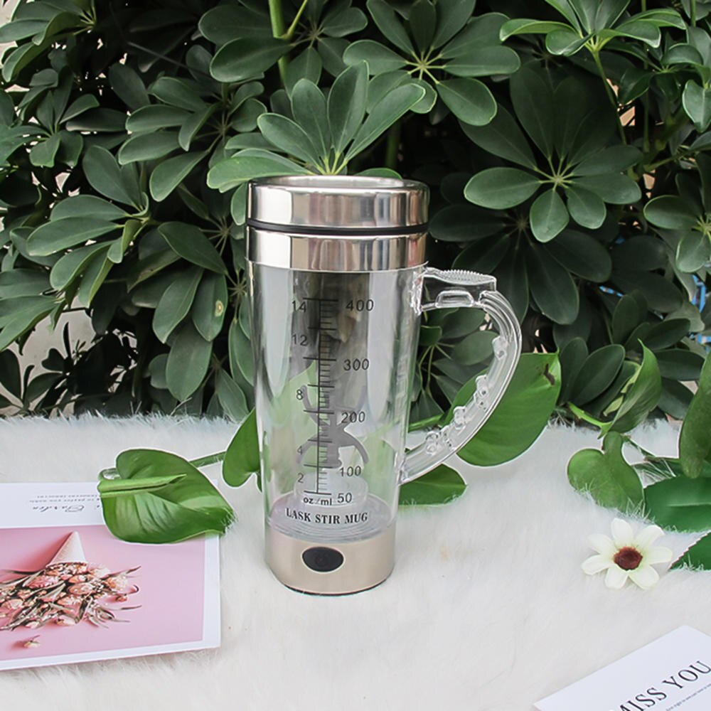 Taza de 400Ml, automática, eléctrica, perezosa, auto agitadora, taza mezcladora automática de café, leche, taza mezcladora de té inteligente de acero inoxidable