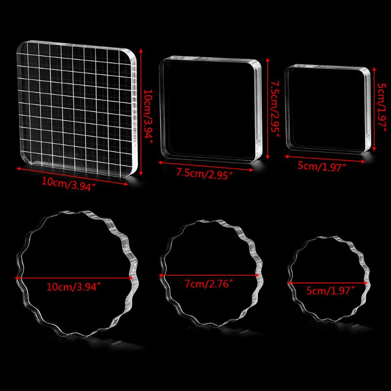 DIY Transparent Seal Stamp Block Acrylic Handle Blocks For DIY Scrapbooking Clear Photo Album Decorative Craft 85WC