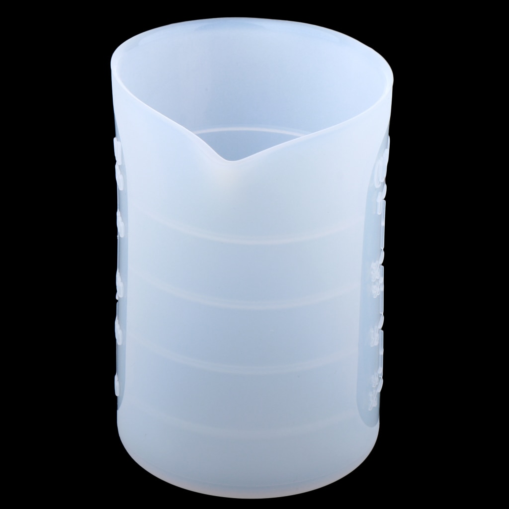 250ml Silicone Reusable Mixing Measuring Cups Liquid Epoxy Resin Hobby Craft Casting Jewellery Making Diy Tool - Translucent