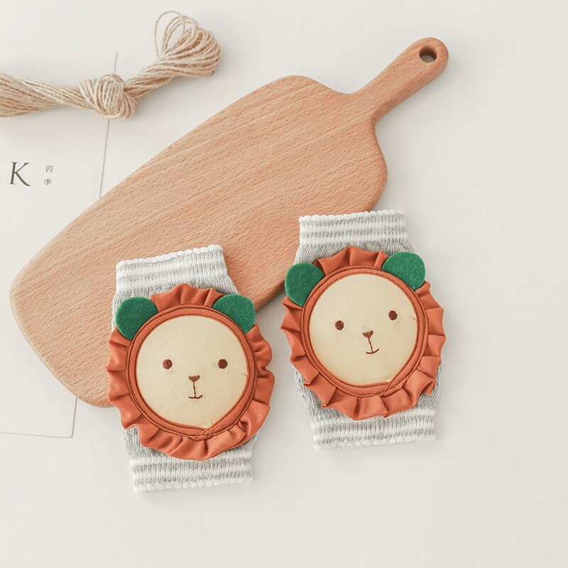 Calcetines para gatear de bebé, Protector de rodilla de recién nacido para piernas, calentadores de piernas para niños pequeños, calentadores de seguridad para niños pequeños de algodón para niños: coffee