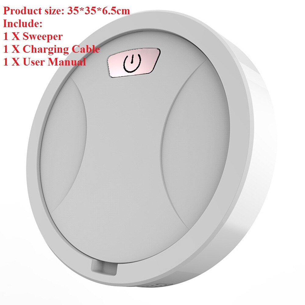 Aspirapolvere Robot pulizia carica USB pulizia automatica a secco pavimento umido spazzatrice intelligente spazzare spazzare spazzare strumento di aspirazione: White G