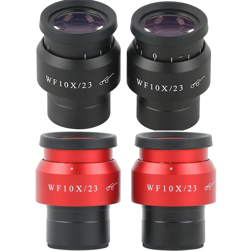 2Stck WF10X/23 Mikroskop Weitwinkel Okular Okular Eyepoint Objektiv Einstellbare Breite Feld 30mm Weitfeld Mikroskop Okular