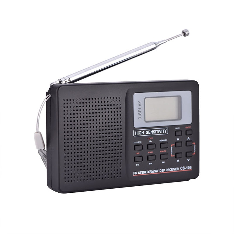 Portable Digital World Full Band Radio Receiver AM/FM/SW/MW/LW Radio with External Antenna JR Deals