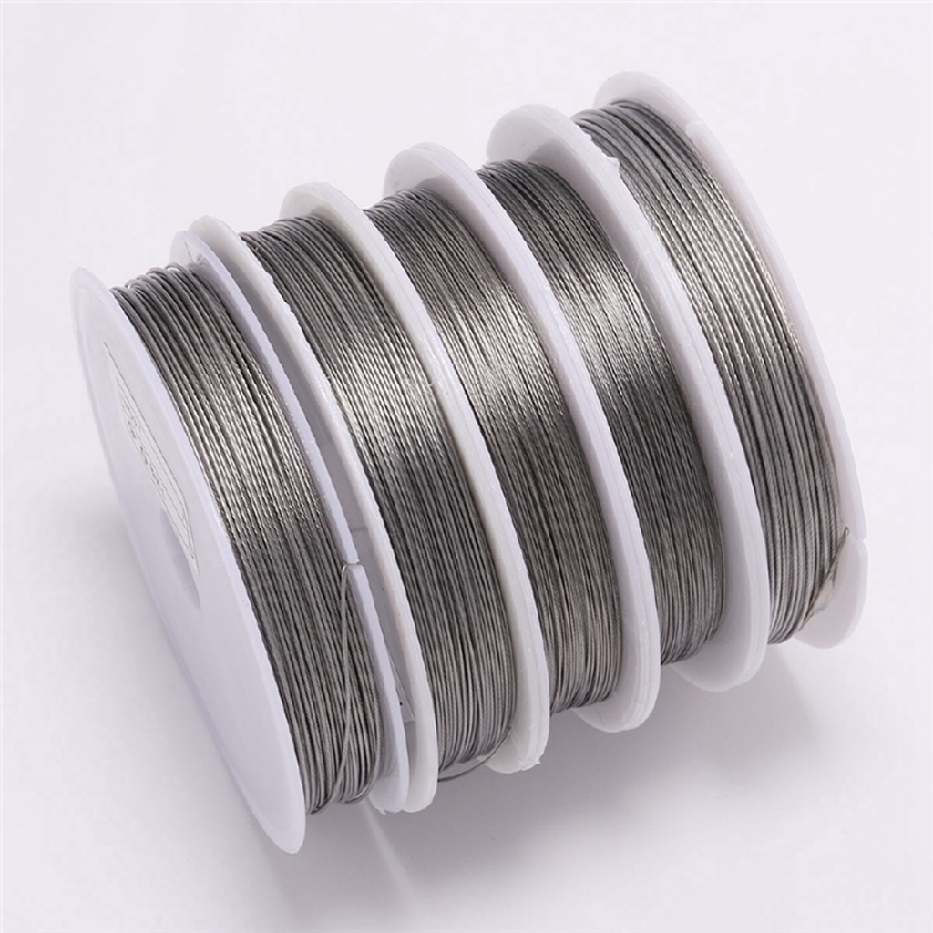 6-30M 0.3 - 1.0mm Stainless Steel Beaded Wire Tiger Tail Beading Wire For Jewelry Making Jewelry Finding Accessories