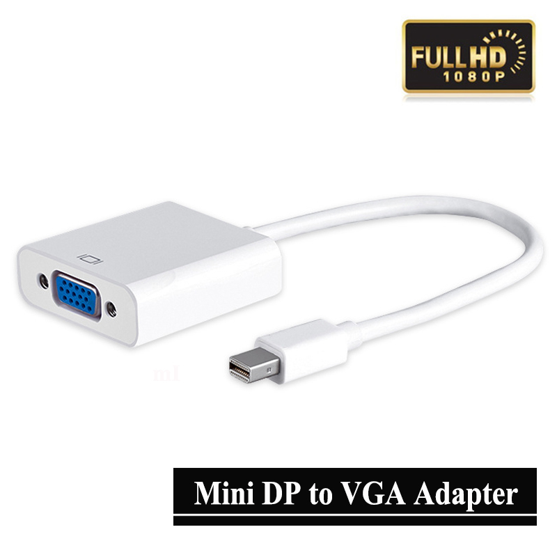 Hxairt Mini DP naar VGA Video Adapter 1080 p Thunderbolt Display Port naar VGA Kabels Voor Apple Macbook Pro Air