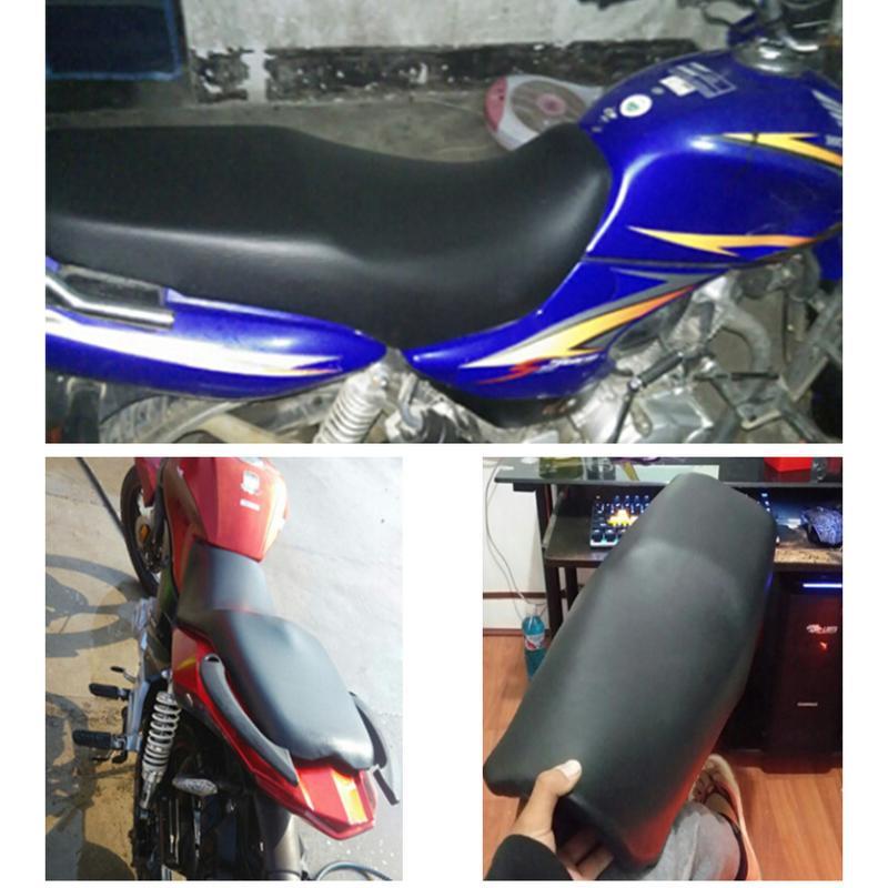 90*70cm motorcykel læder sædebetræk slidstærk universal motorcykel scooter elektrisk komfort læder sæde beskytter sort