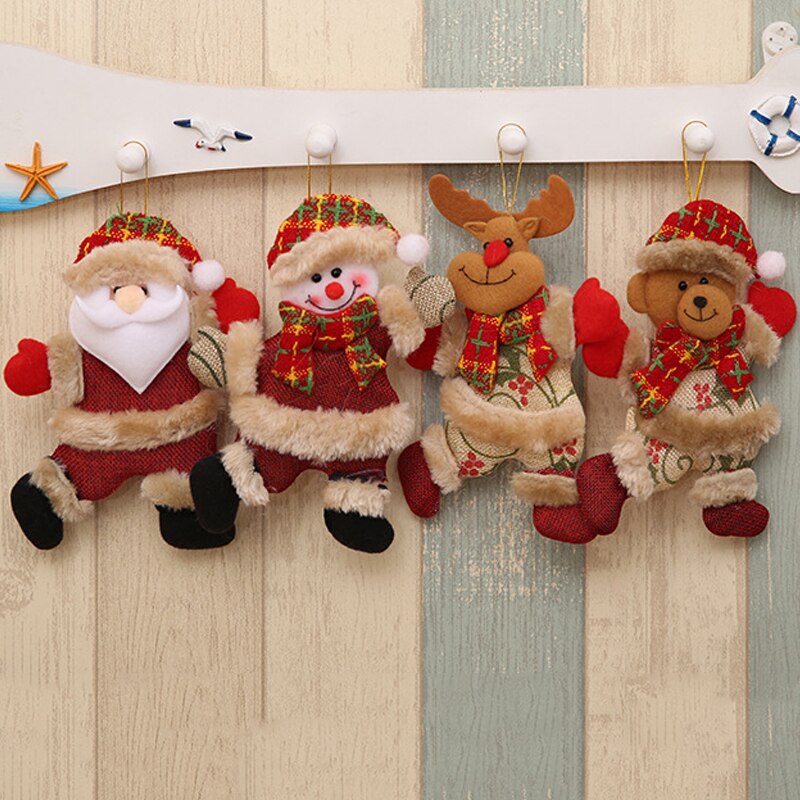 Hyvää joulua koristeet tee itse joulu joulupukki lumiukko puu riipus nukke ripustettava koriste kotiin noel natal onnellista vuotta